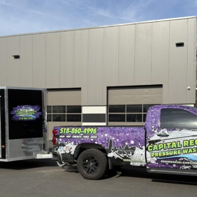 Capital Region Pressure Washing truck and trailer